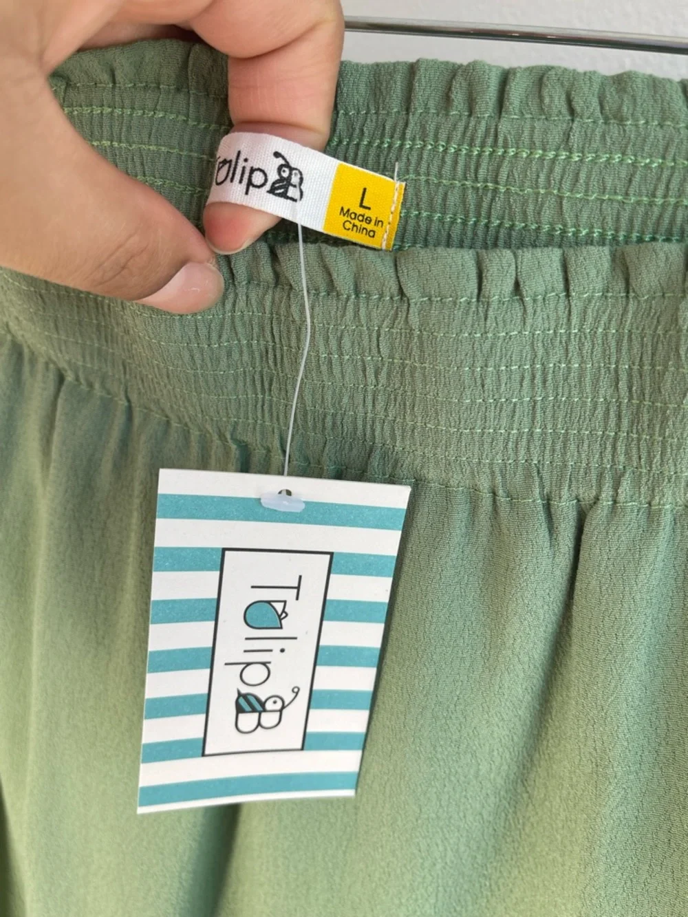 Tulip B Women’s Green Mint Elastic-Waist Mini Skirt NWT